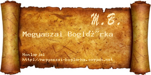 Megyaszai Boglárka névjegykártya